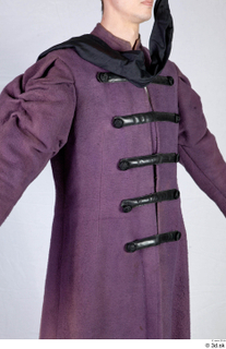  Photos Medieval Aristocrat in suit 3 Medieval clothing medieval aristocrat purple coat upper body 0010.jpg